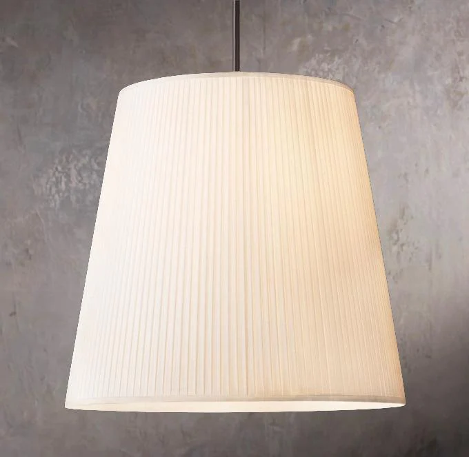 Handwoven Cane Textured Drum Pendant Lamp - Image 2