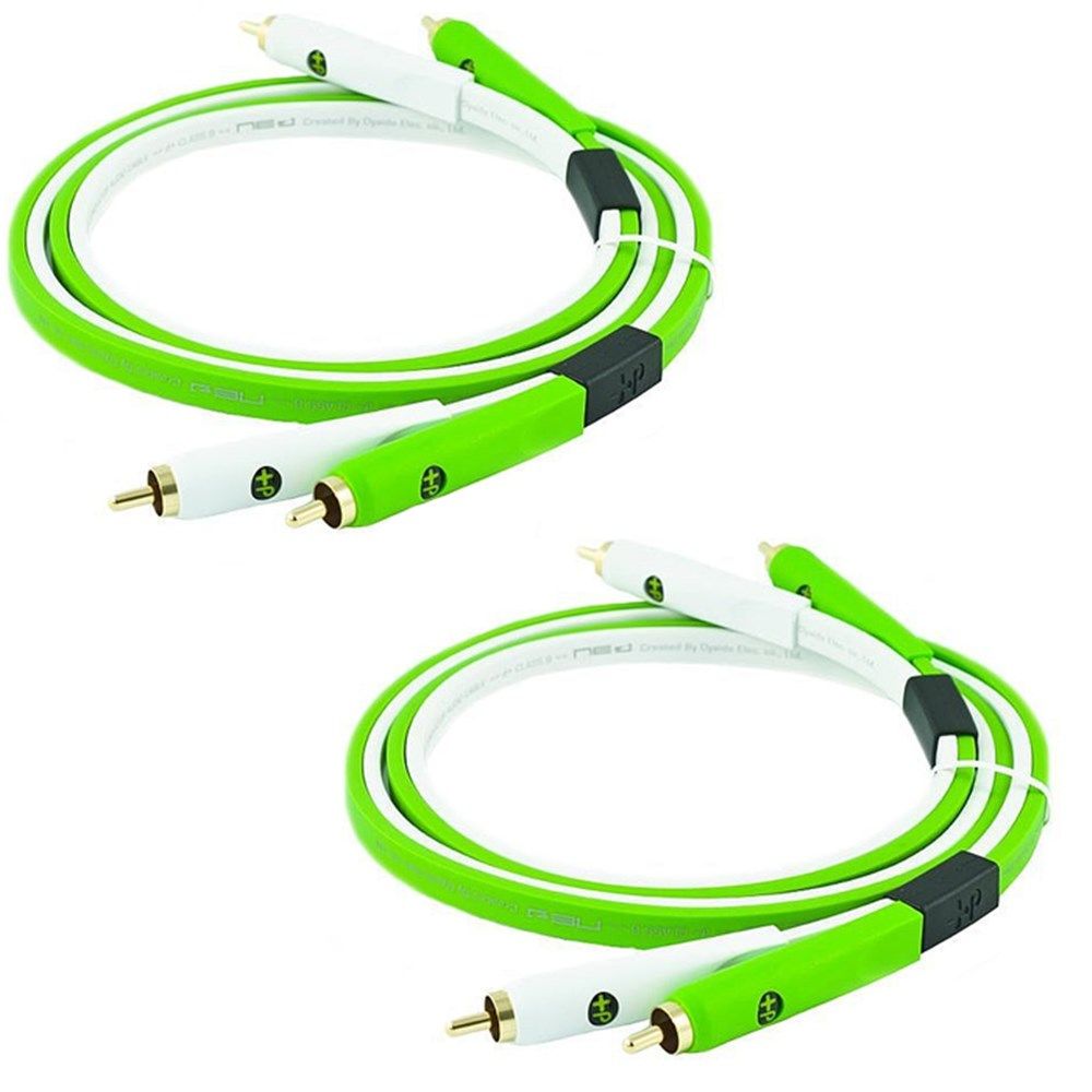 Oyaide Neo D+ Stereo Twin pack RCA Class-B Cables (2-Pack/1m) - Image 1