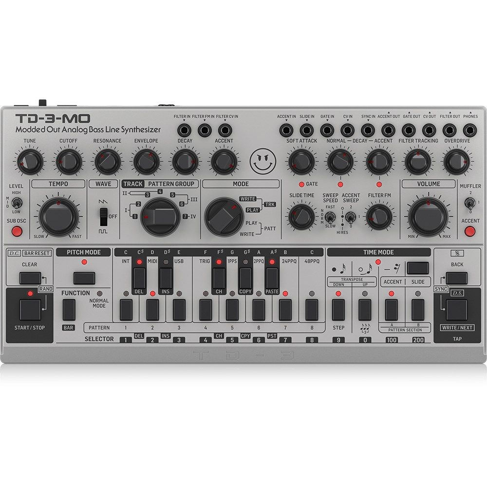 Behringer TD3 MO SR Modded Out Analog Bass Synthesizer (Silver) - Image 1