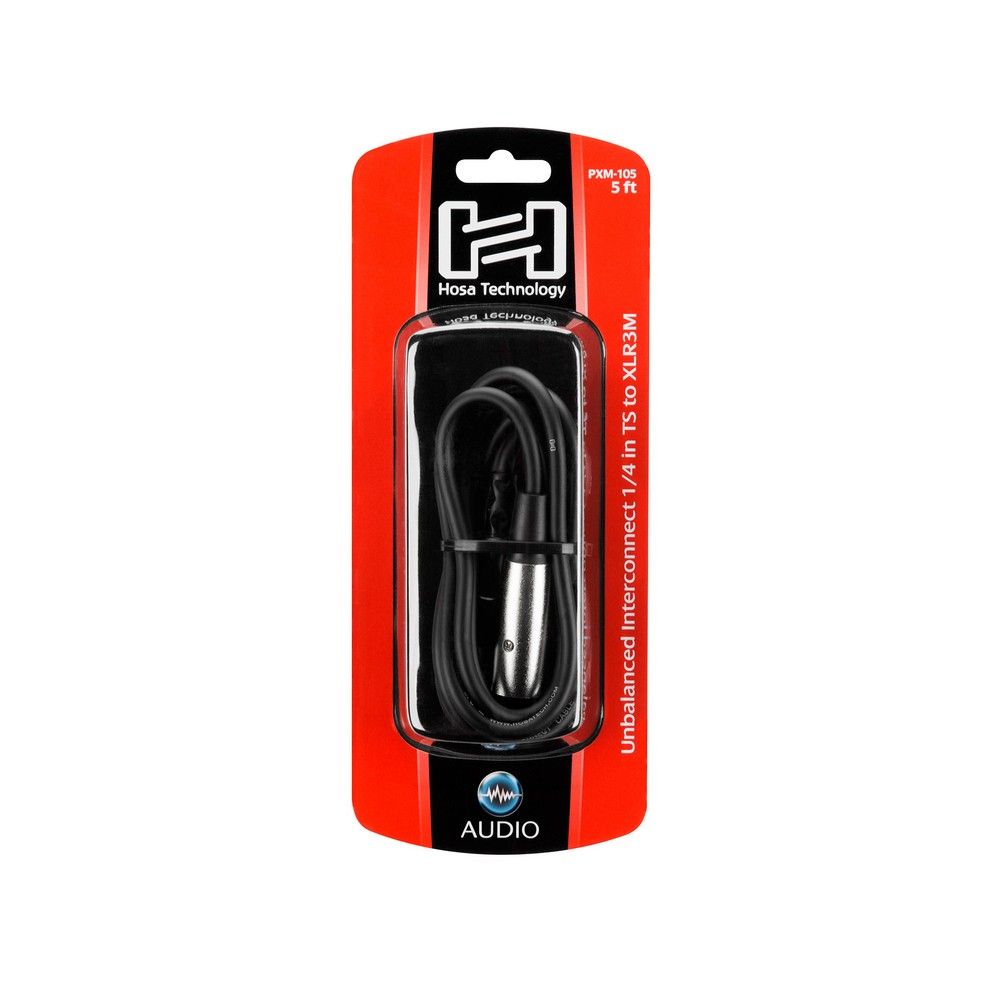 Hosa PXM105 Unbalanced Interconnect 1/4 in TS to XLR3M (5 ft) - Image 1