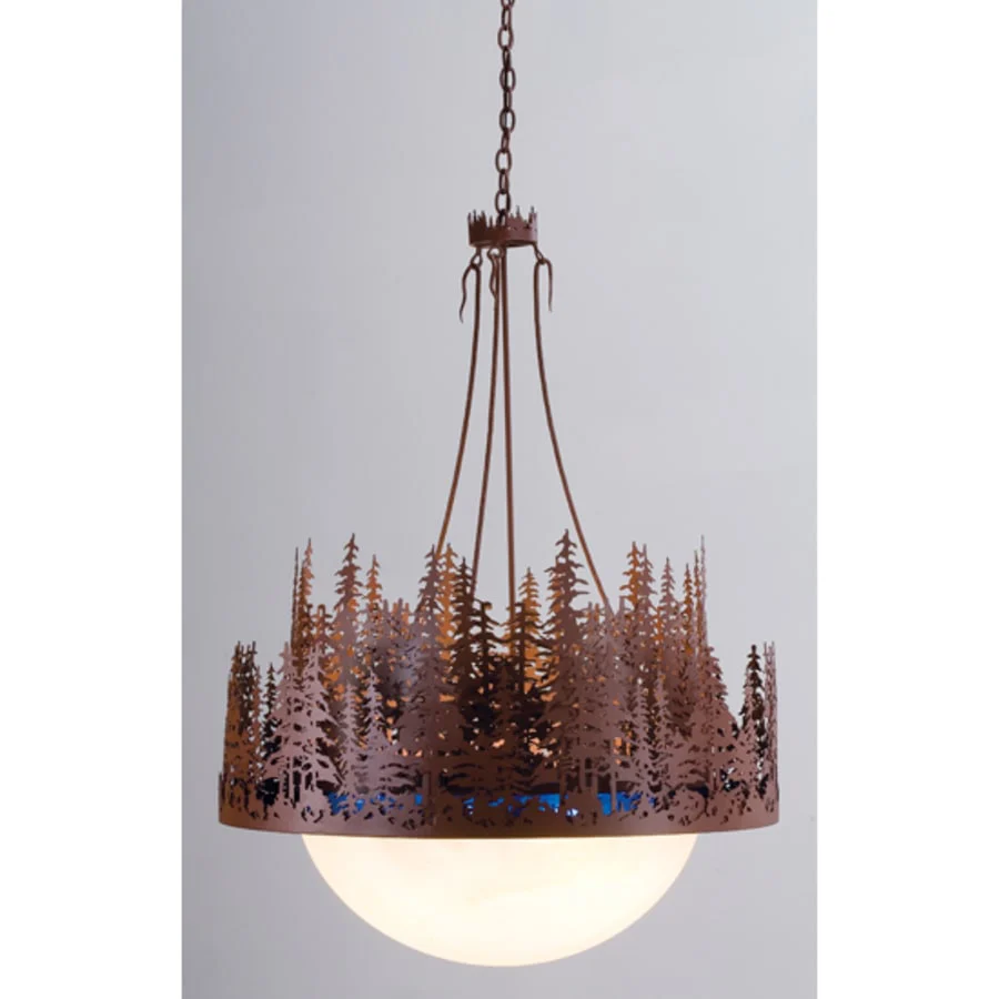 Meyda Tiffany 4 Light 36" Wide Pendant with Handmade Shade - Image 1