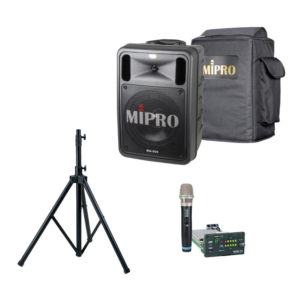 Mipro MA505PA Portable PA Pack w/ Wireless Handheld Mic, Carry Bag & Stand - Image 1