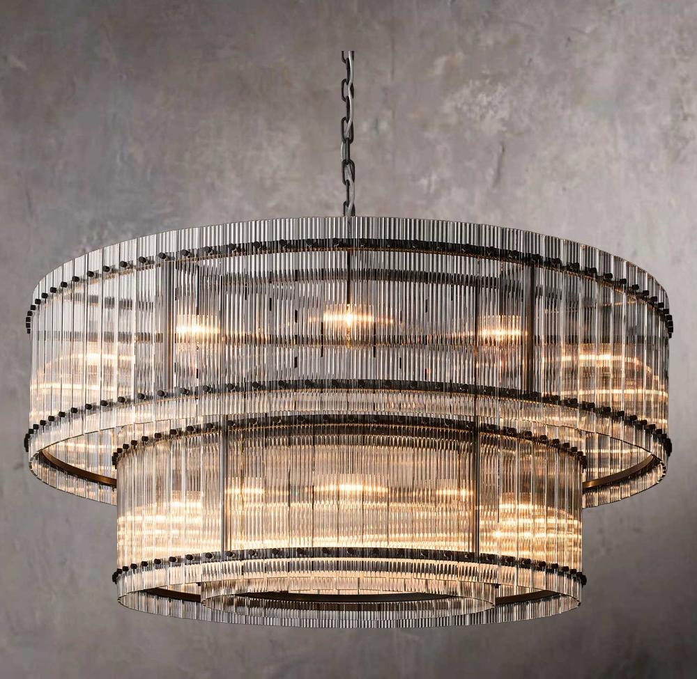 San Marcos Dual-Level Round Chandelier 60" - Image 3