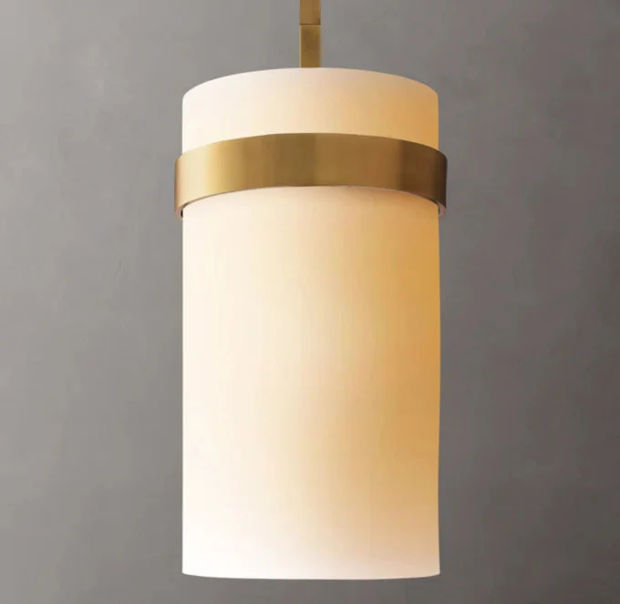 Ravelle Frosted Glass Hanging Pendant Lamp 8" - Image 3