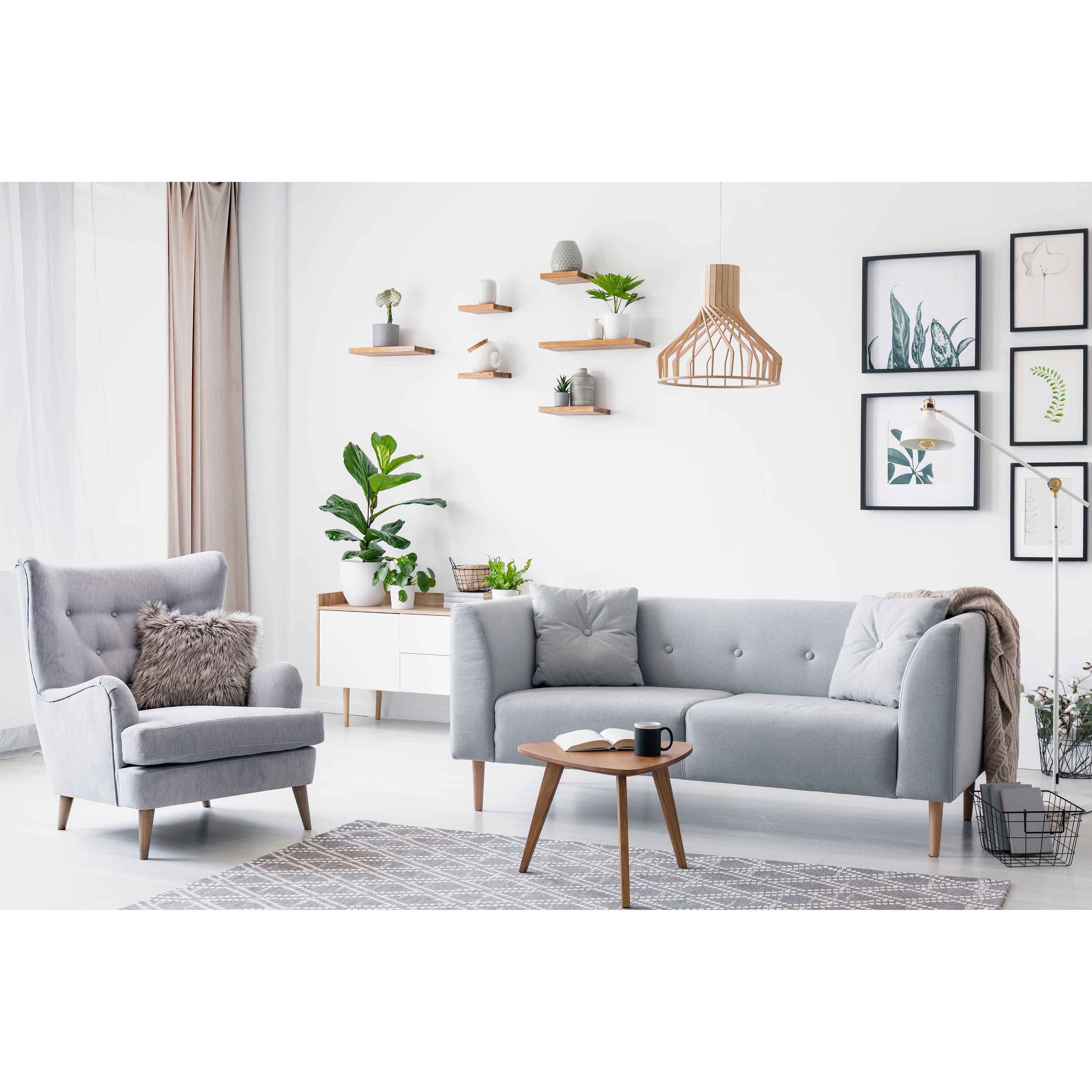 كنبة مع كرسي خشب زان- FAK180 - Image 1