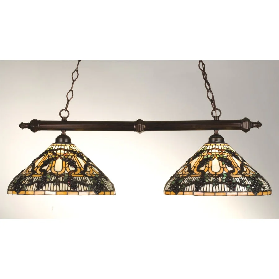 Meyda Tiffany Stained Glass / Tiffany Island / Billiard Fixture from the Jeweled Grape Collection - Image 1