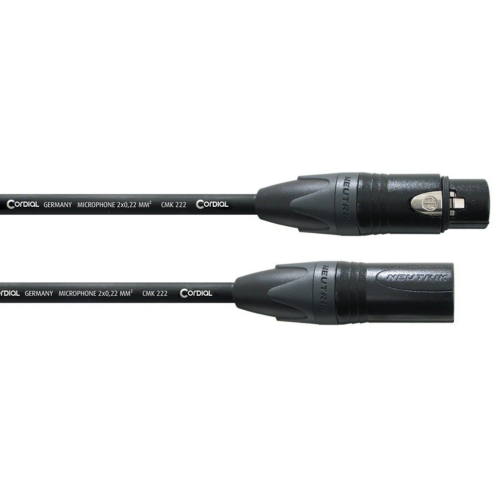 Cordial Select NEUTRIK XLR Female Black to XLR Male Black Cable (10m) - Image 1