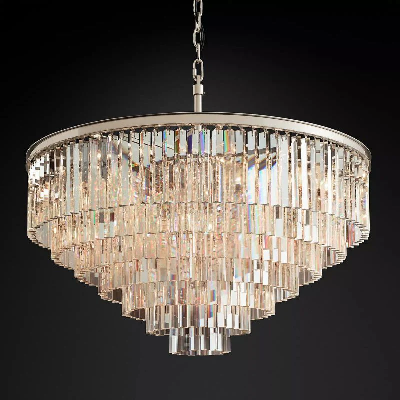 Ryalin Round Glass Chandelier 44" - Image 1