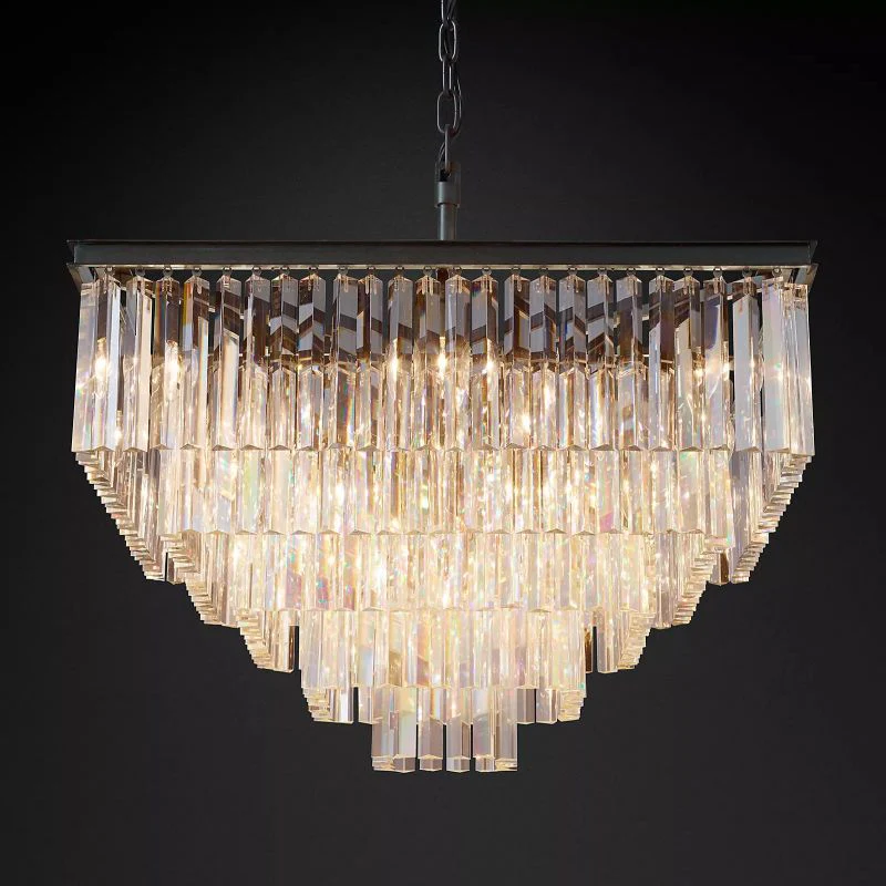 Ryalin Square Crystal Chandelier 34" - Image 2