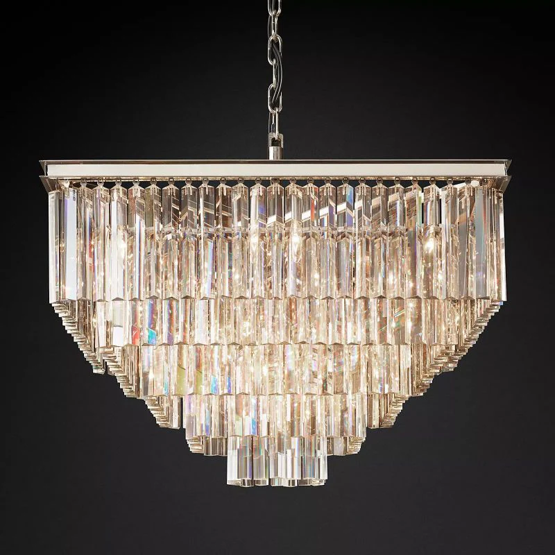 1920s Odem Square Chandelier 34" - Image 3
