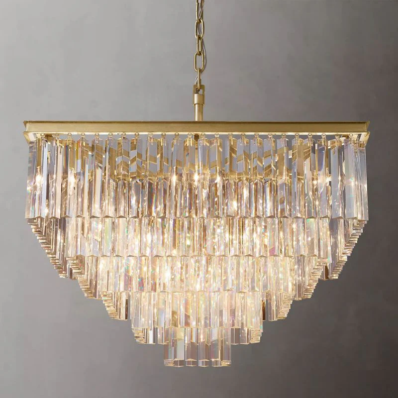 1920s Odem Square Chandelier 34" - Image 1