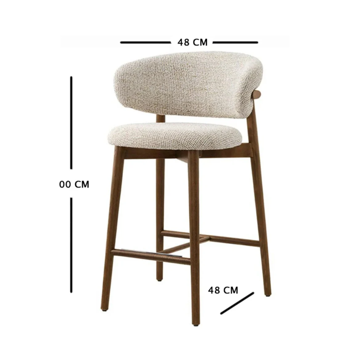 كرسي بار 48×120سم - TEAK69 - Image 2