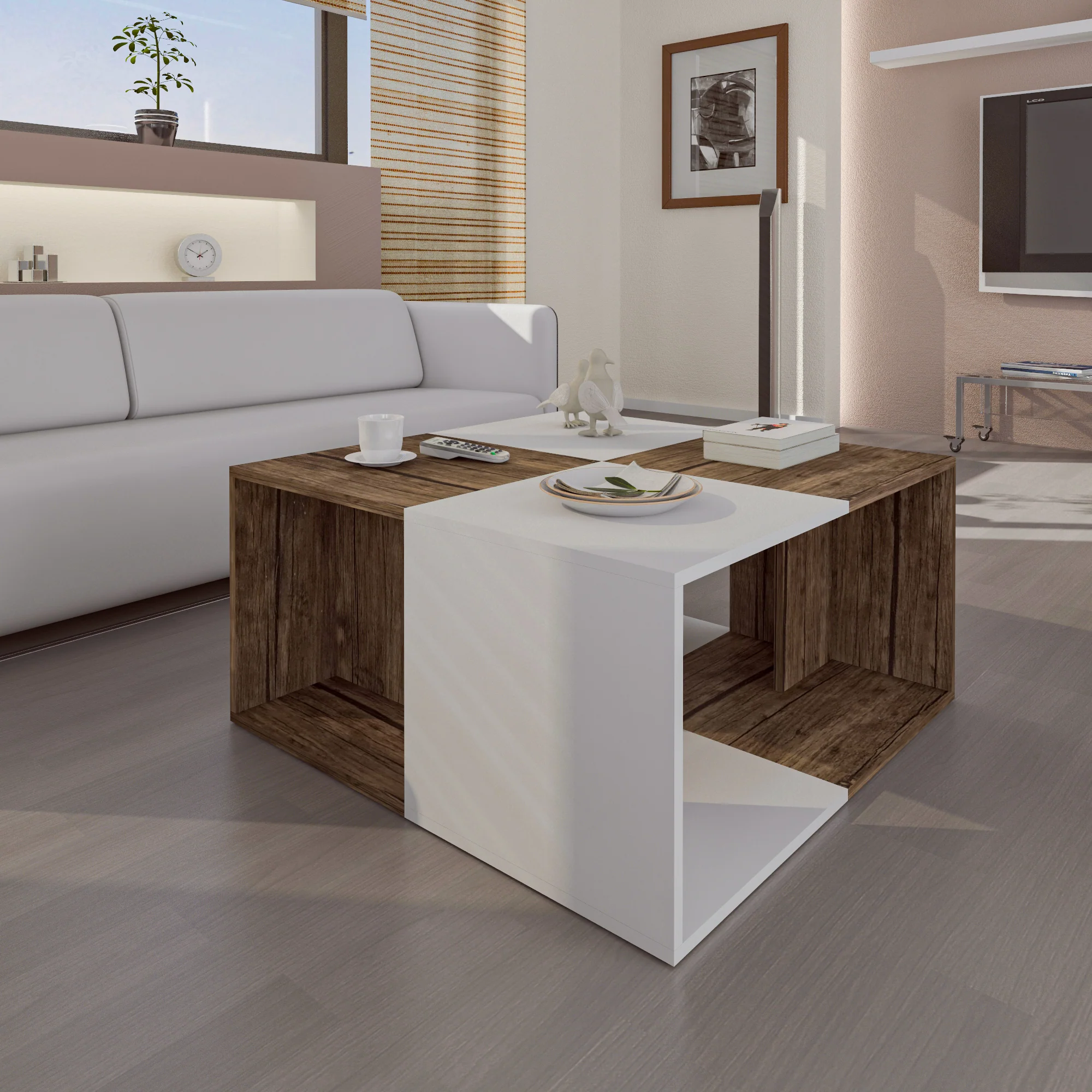ترابيزة قهوة 90×90سم- ZAF94 - Image 1