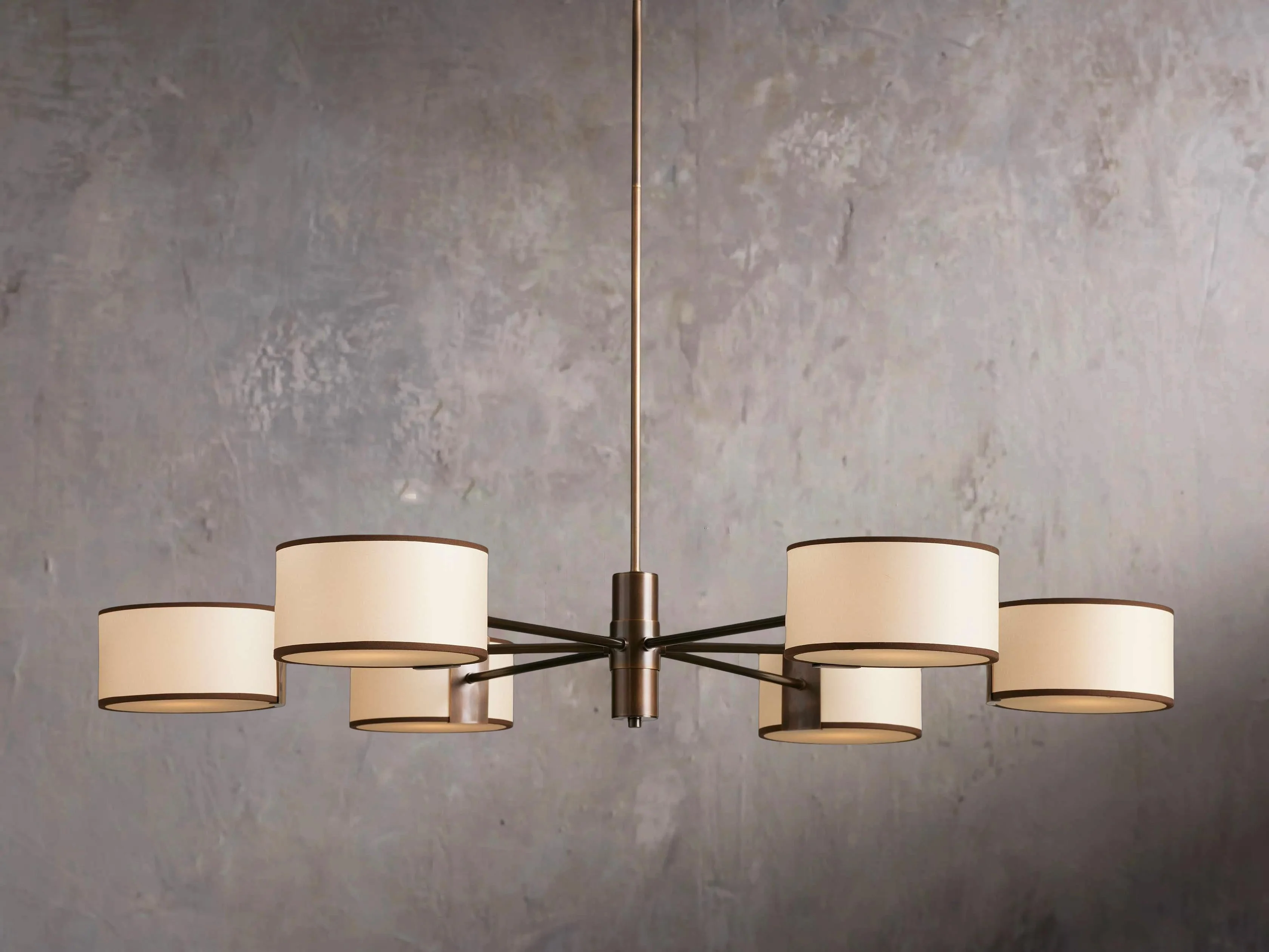 Daphne 48″ Circular Hanging Lamp in Ecru