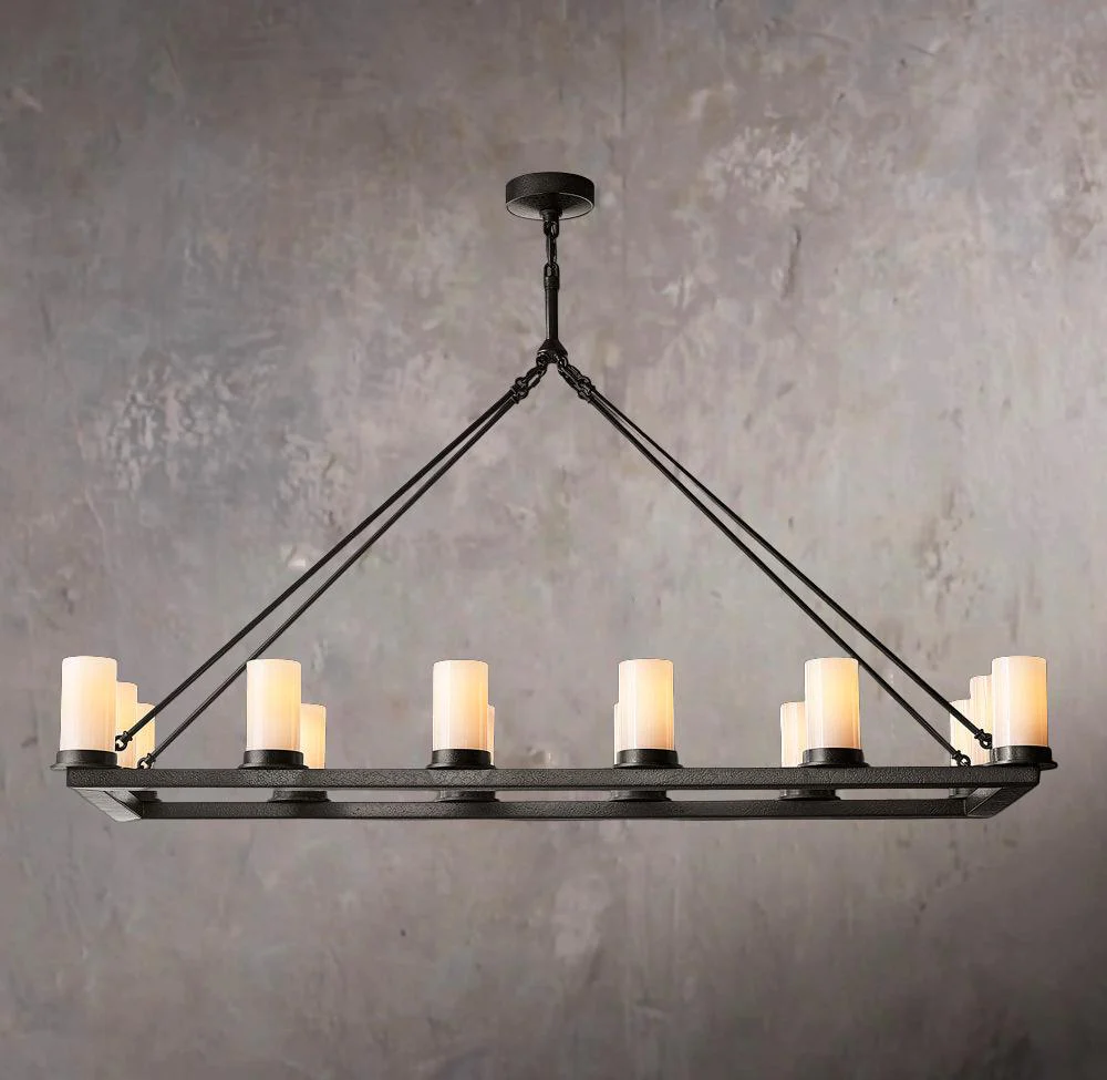 Ondra Streamlined Opal Glass Pendant Light 52" - Image 1