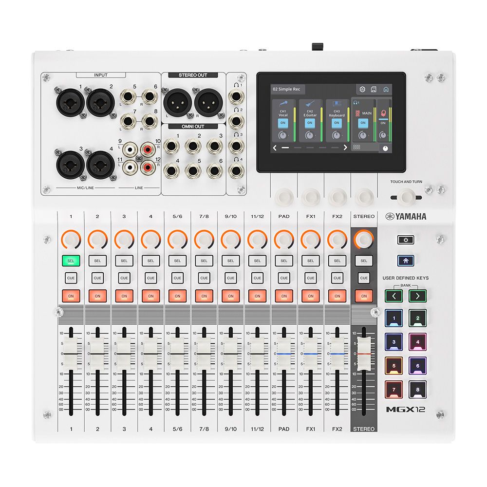 Yamaha MGX12 12-Channel Digital Mixing Console (White) - Image 1