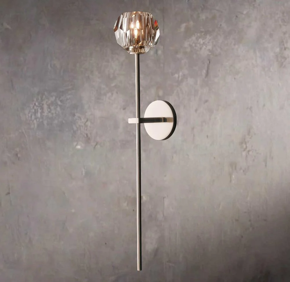 Crystal Sphere Clear Glass Grand Wall Sconce - Image 2