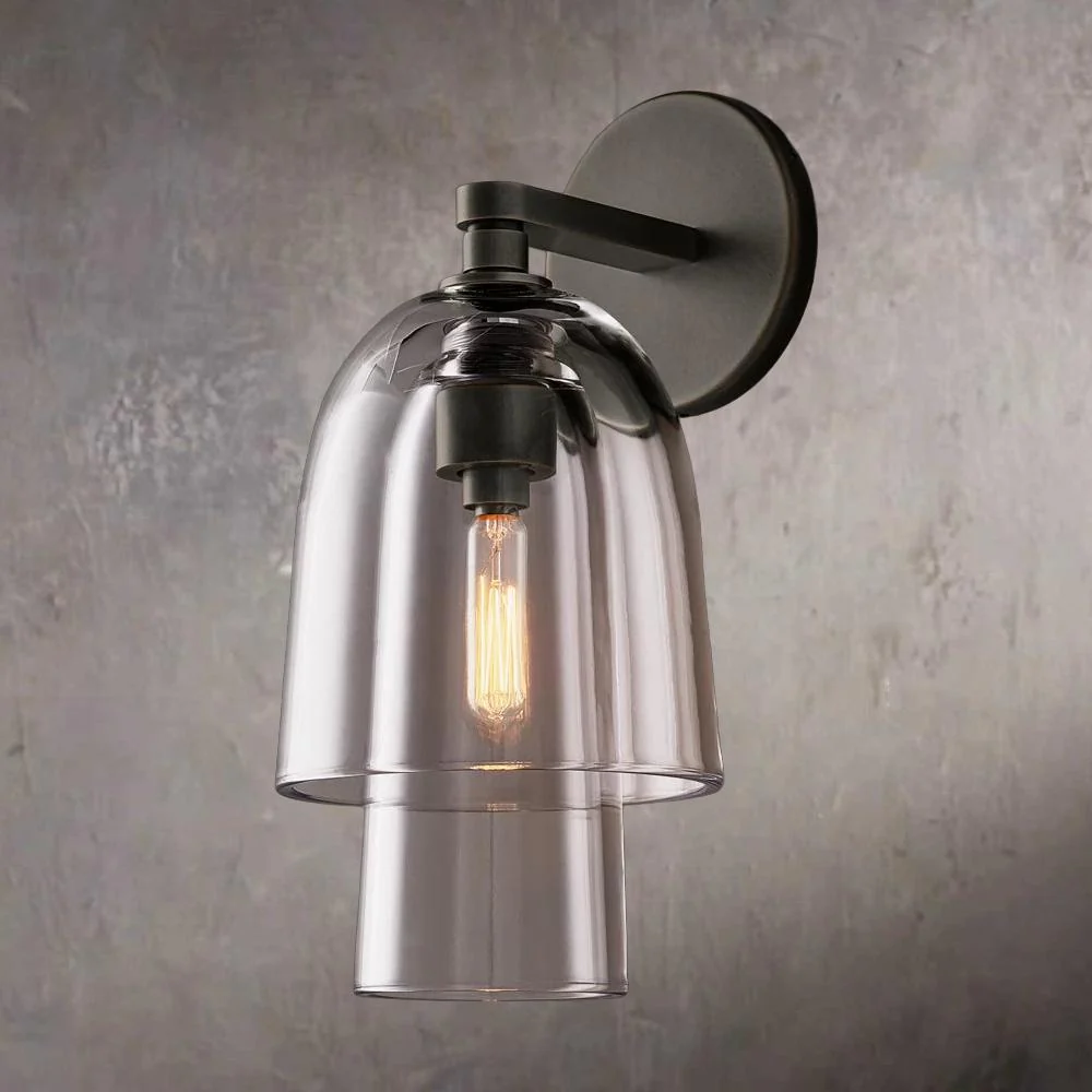 Blome Transparent Glass Flute Wall Sconce - Image 2