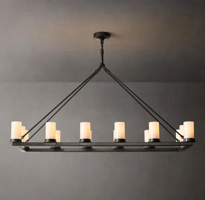 Ondra Streamlined Opal Glass Pendant Light 52" - Image 2