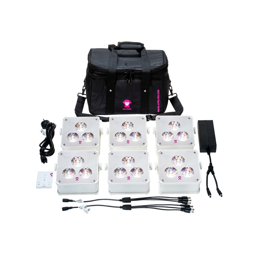 Ape Labs Apelight Maxi V2 Tour Pack w/ 6x Lights (Cream) inc Soft Bag - Image 1