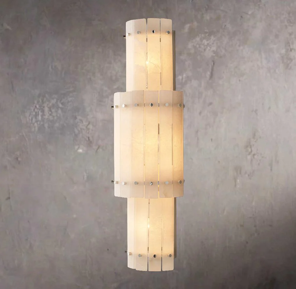 St. Marco Ivory Alabaster Grand Round Wall Sconce - Image 2
