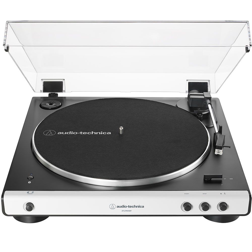 Audio Technica LP60X BT Belt Drive Turntable w/ Built In Preamp & Bluetooth (White) - Image 1