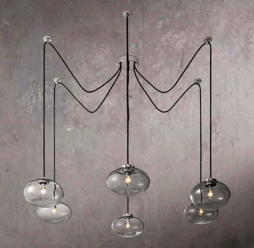 Cabretti Crystal Glass Hanging Chandelier 84" - Image 2