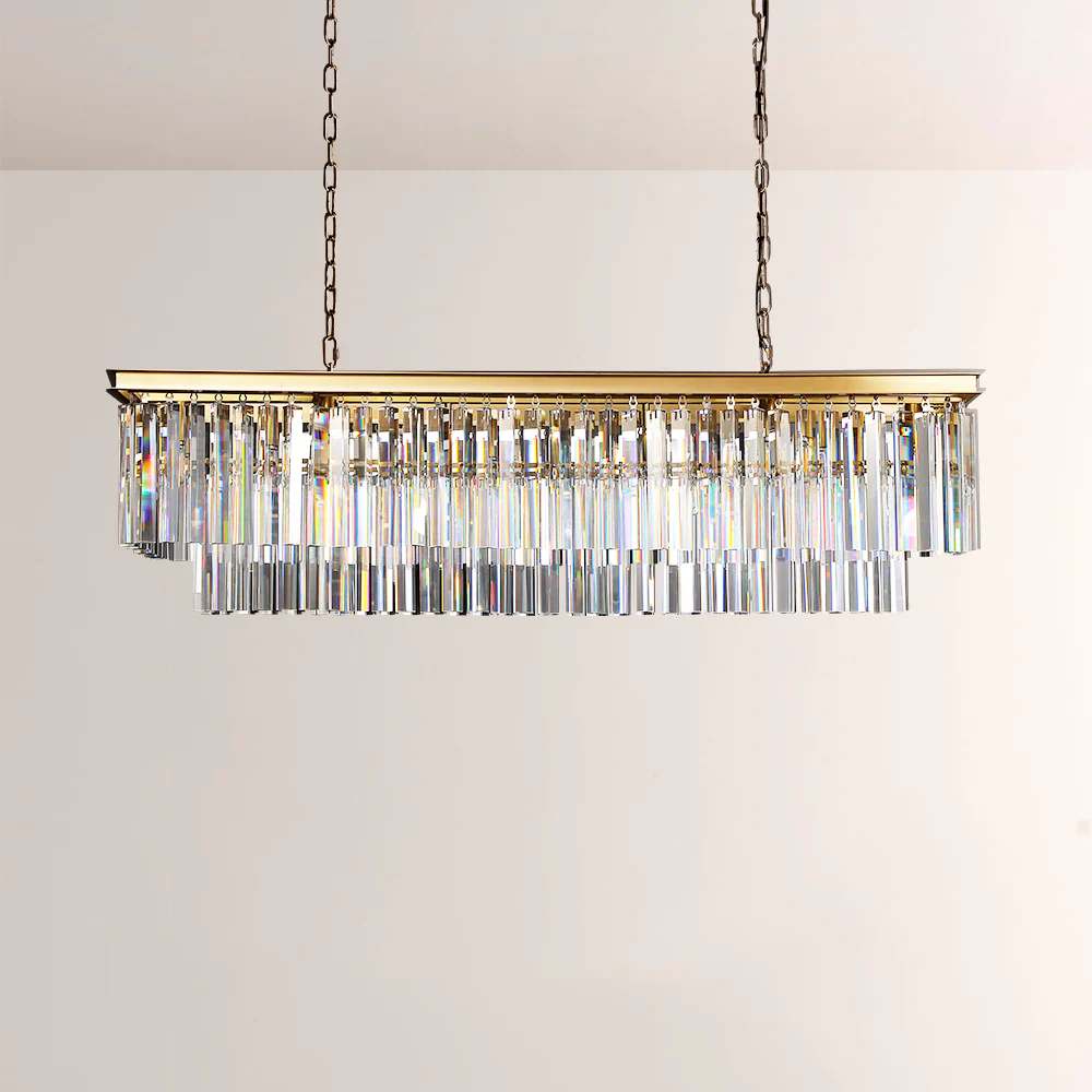 1920s Odem Rectangular Chandelier 49" - Image 2