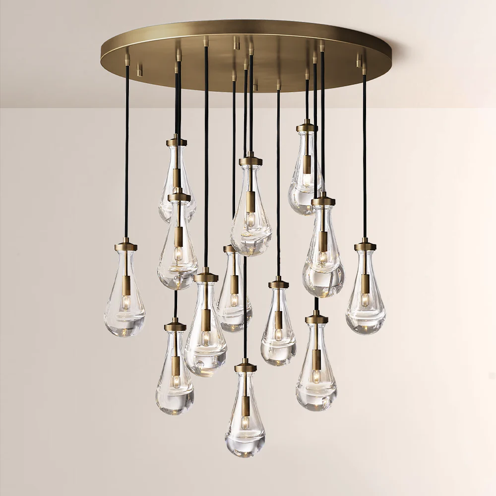 Raindrops Round Chandelier 36″
