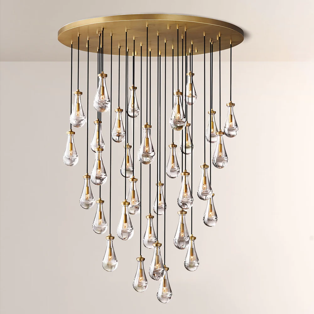 Raindrops Round Chandelier 60″