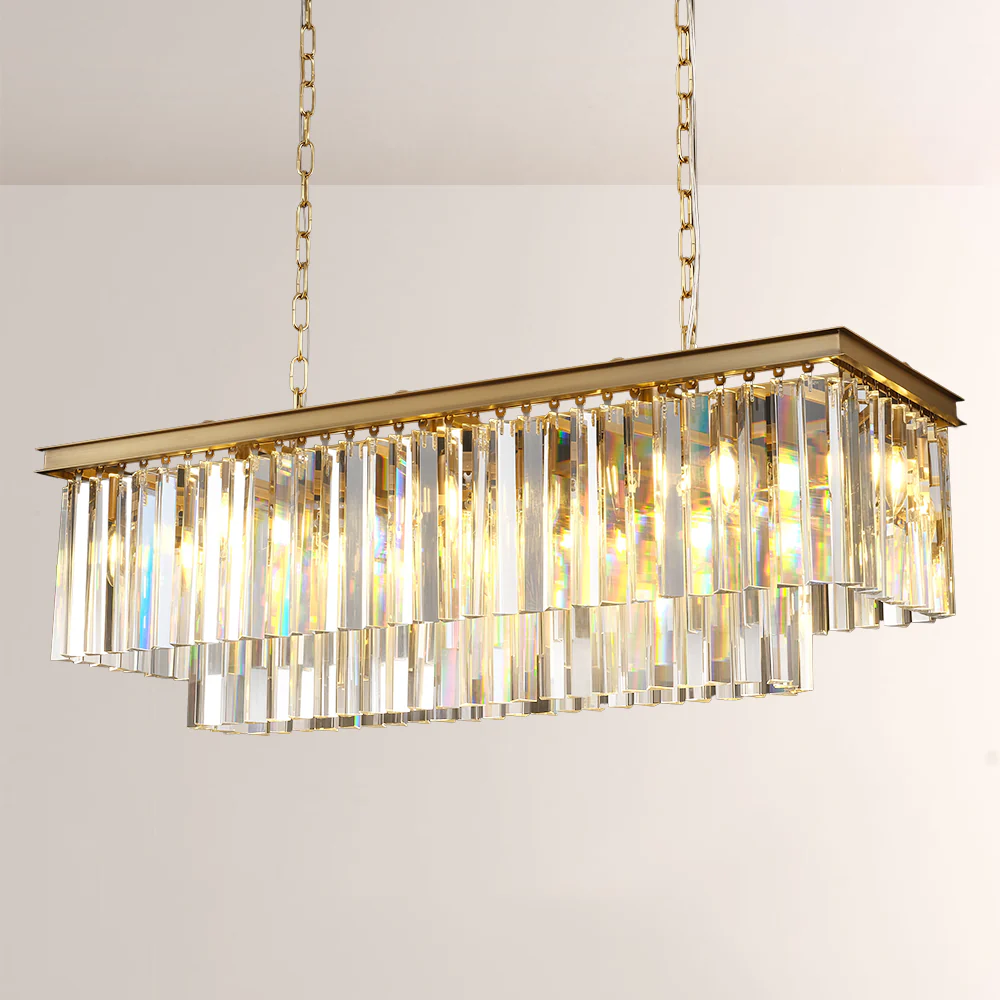 1920s Odem Rectangular Chandelier 40" - Image 2