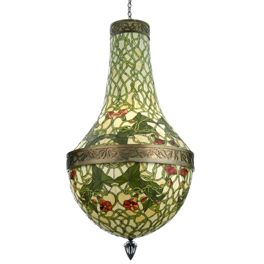 Meyda Tiffany 6 Light 35" Wide Pendant with Handmade Shade - Image 1