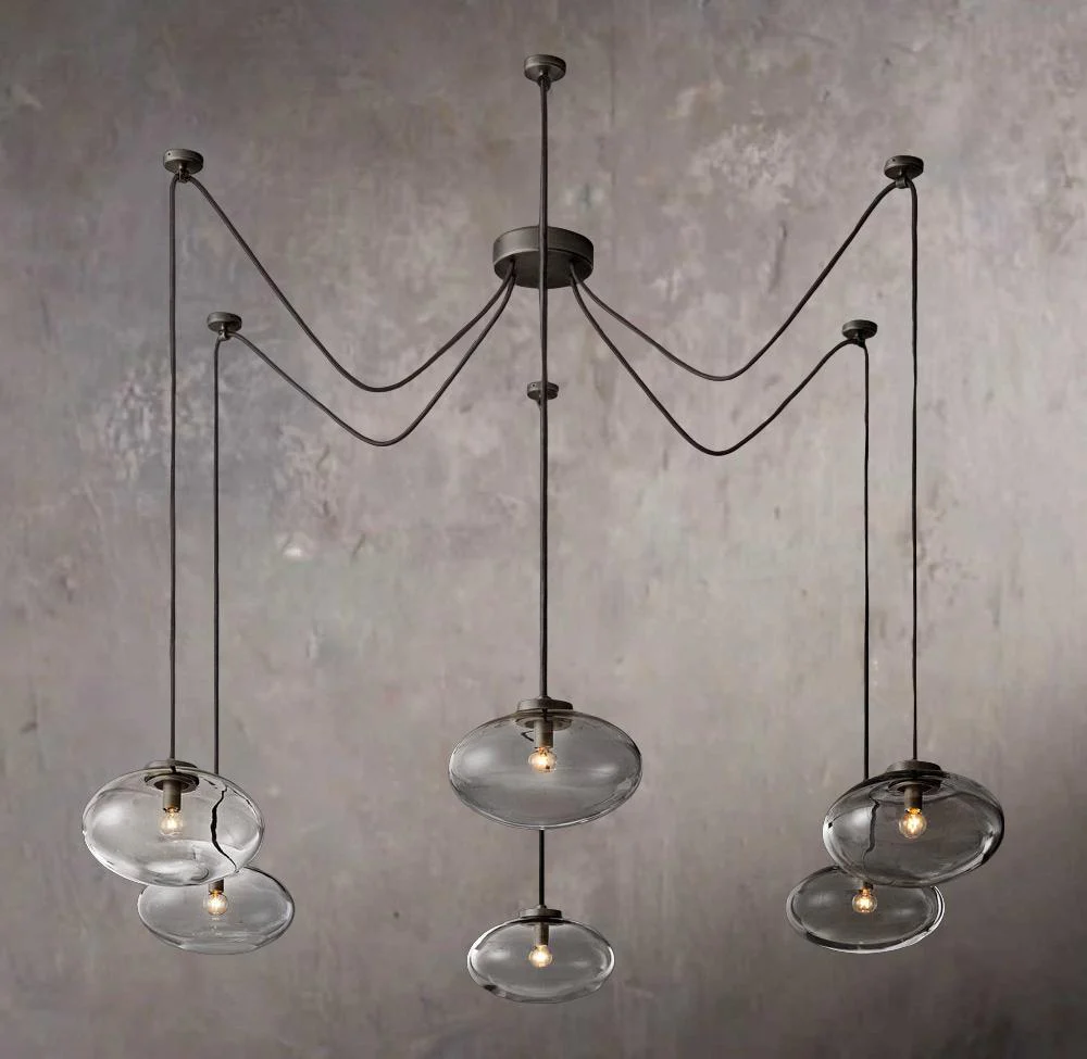 Cabretti Crystal Glass Hanging Chandelier 84" - Image 3