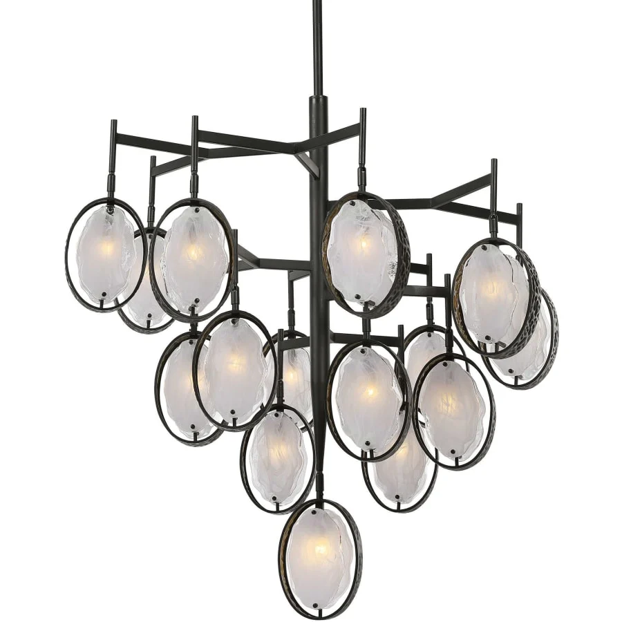Uttermost Maxin 36" 15 Light Mid-Century Modern Industrial Large Chandelier - Image 1