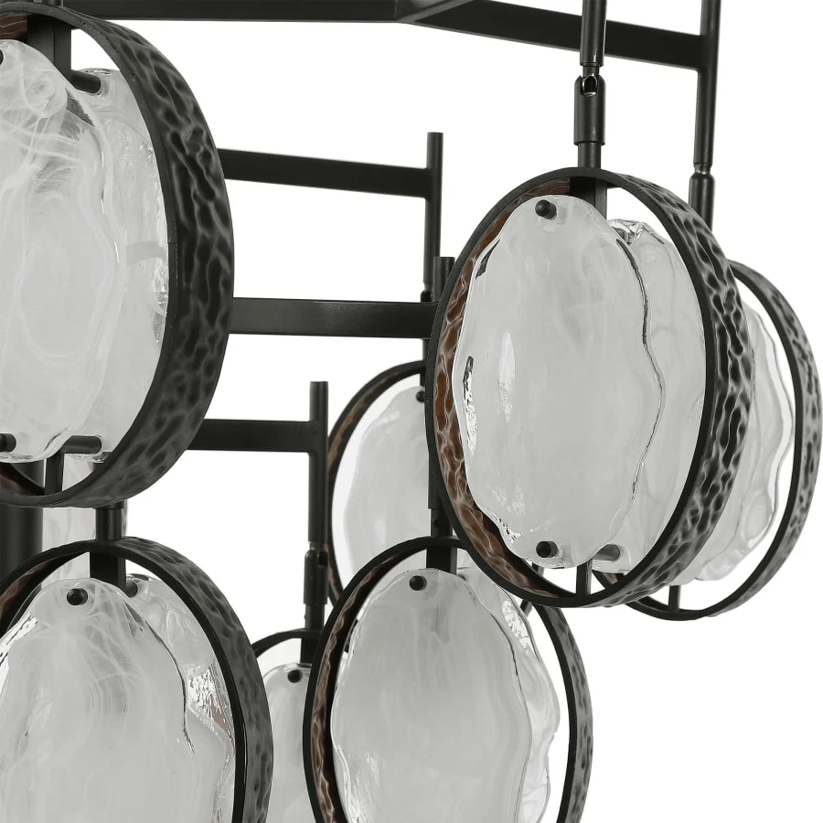 Uttermost Maxin 36" 15 Light Mid-Century Modern Industrial Large Chandelier - Image 2