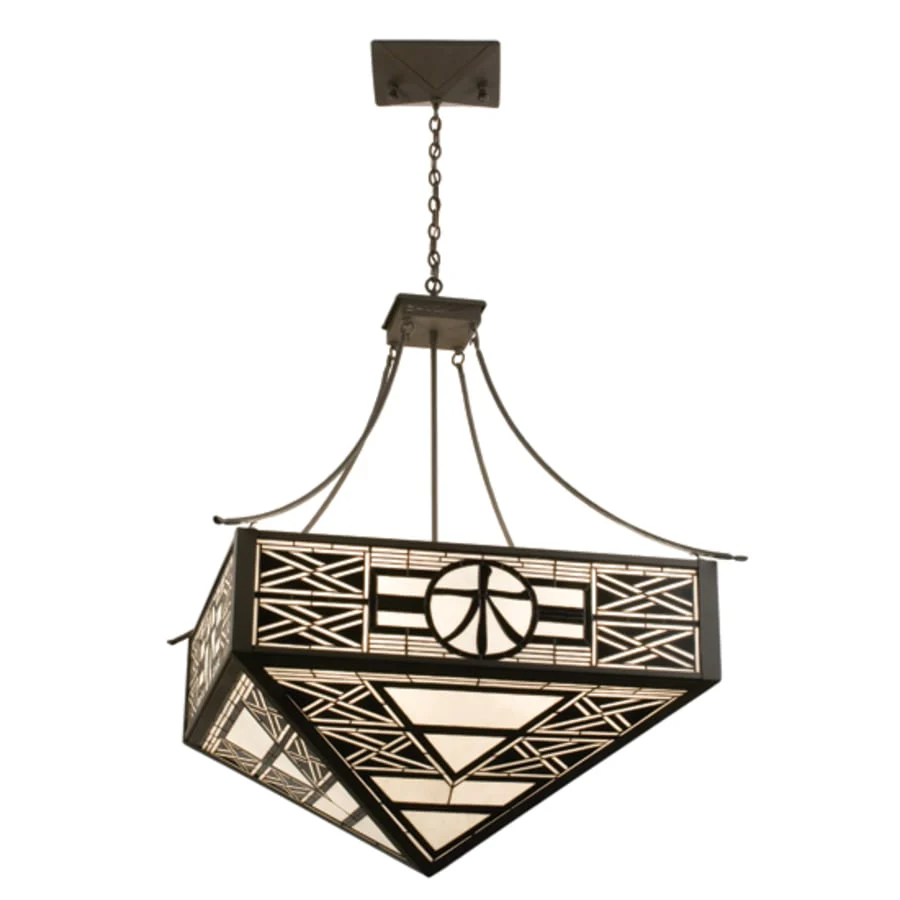 Meyda Tiffany 4 Light 41" Wide Pendant with Handmade Shade - Image 1