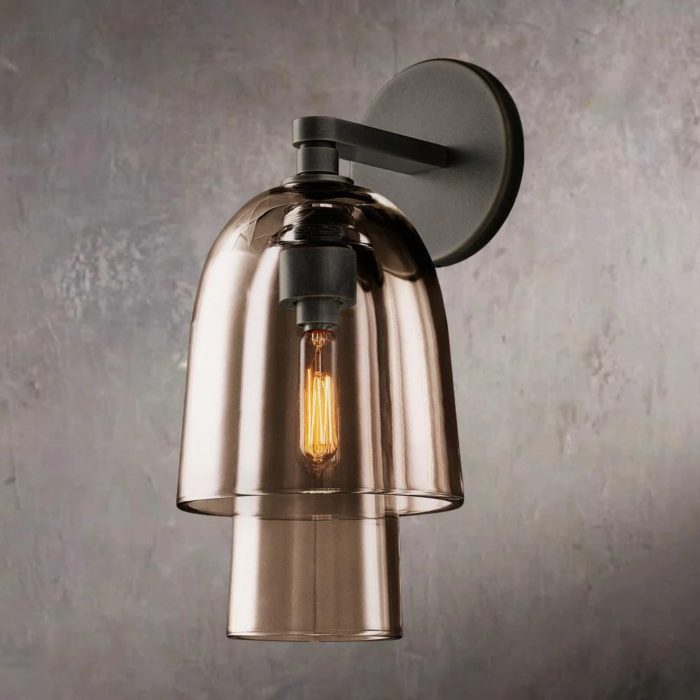 Bloms Amber Glass Wall Sconce - Image 2