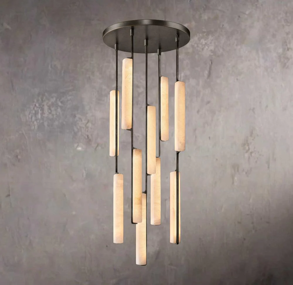 Audubone Alabastery Round Chandelier 24" - Image 2