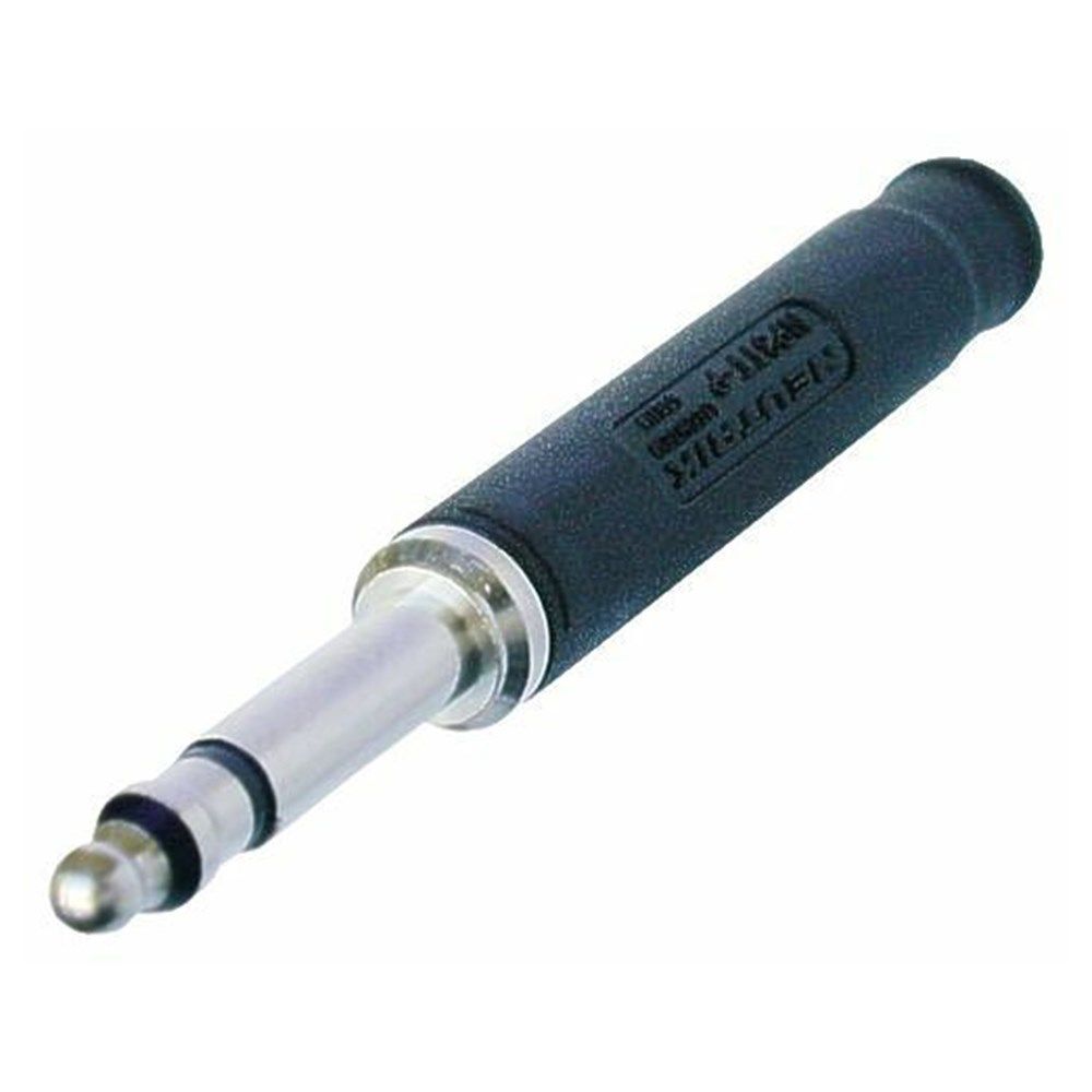 Neutrik NP3TT-P-B Bantam Plug Solder Tip/Ring Crimp Sleeve (Black) - Image 1