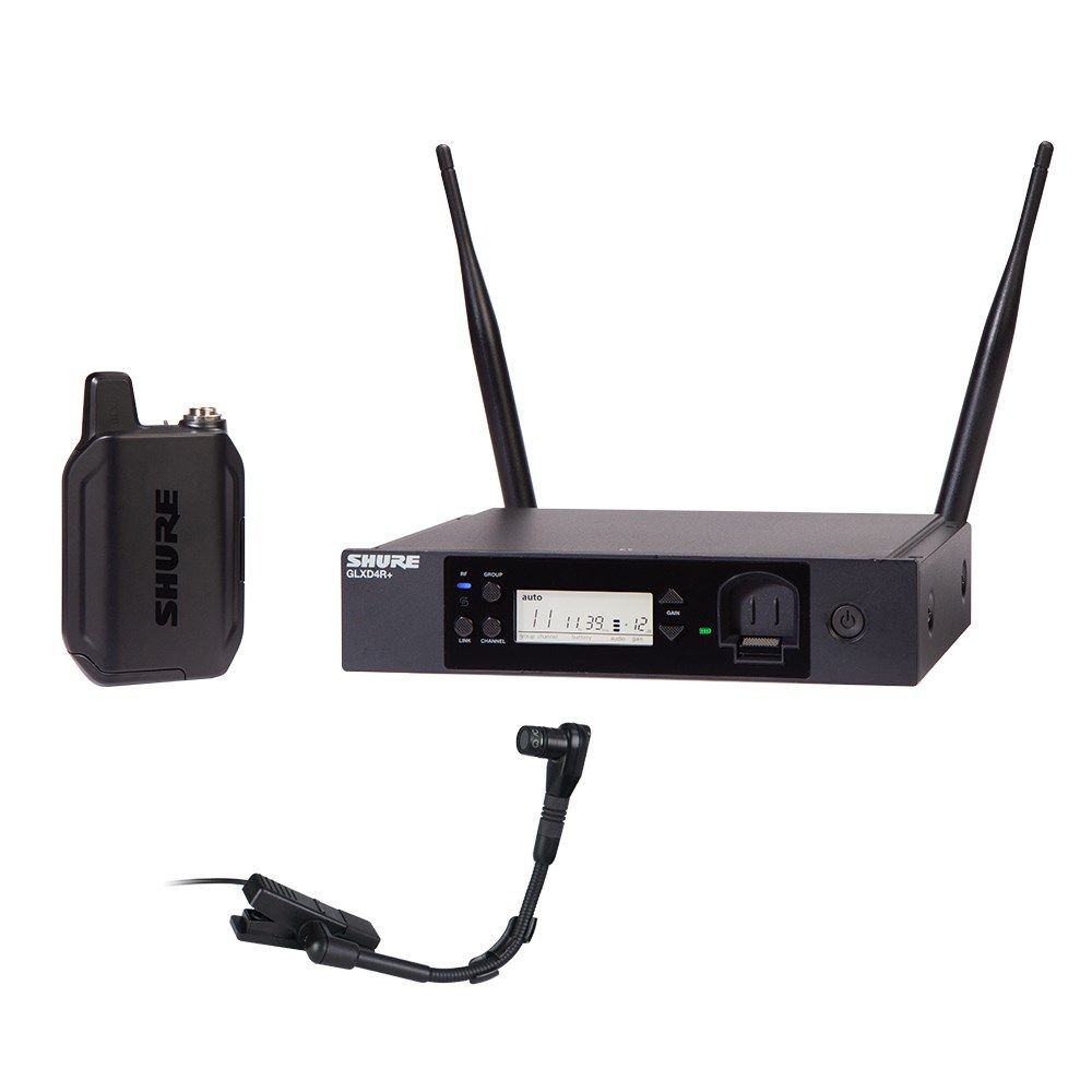 Shure GLXD14R+ / B98 Digital Wireless Rack System w/ BETA98H Flexible Gooseneck Mic - Image 1