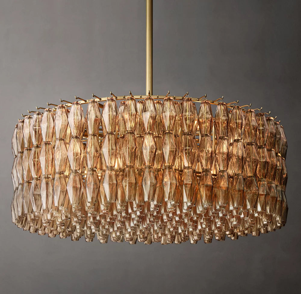 Chiara Smoky Glass Circular Chandelier 47" - Image 3