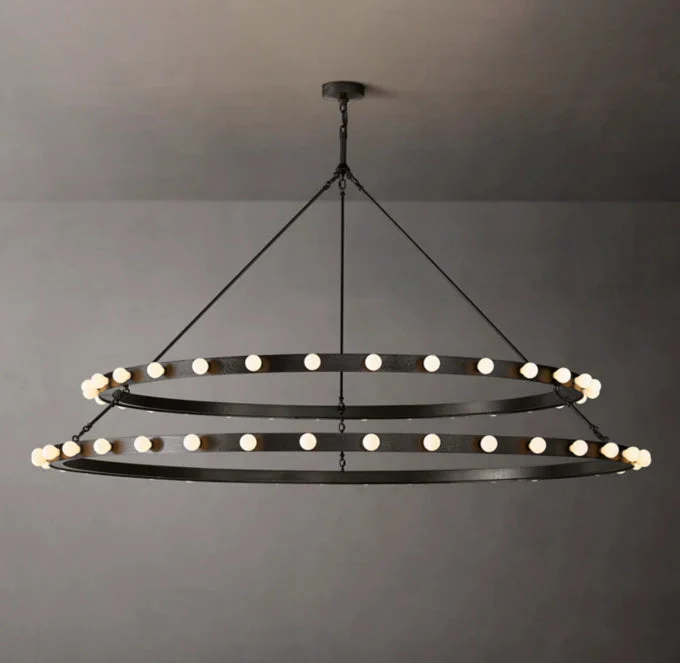 Vitoria Two-Tier Round Chandelier 72" - Image 2