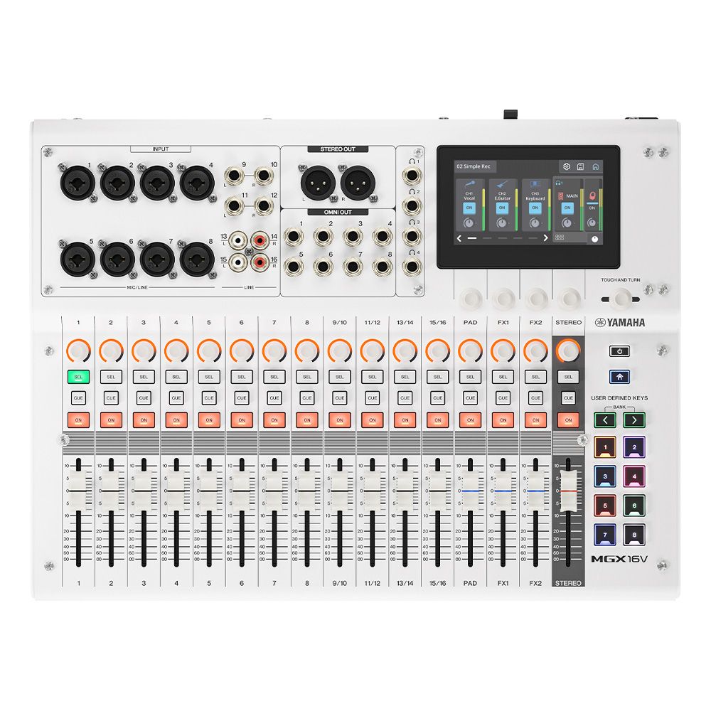 Yamaha MGX16V 16-Channel Digital Mixing Console w/ Video Interface (White) - Image 1