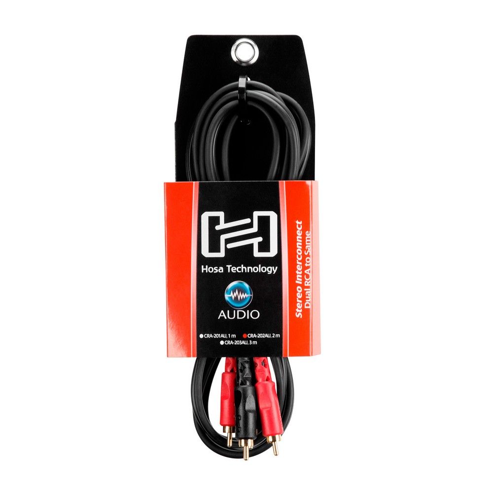 Hosa CRA202AU Stereo Interconnect Dual RCA to Same w/�Gold Plated Contacts�(2m) - Image 1