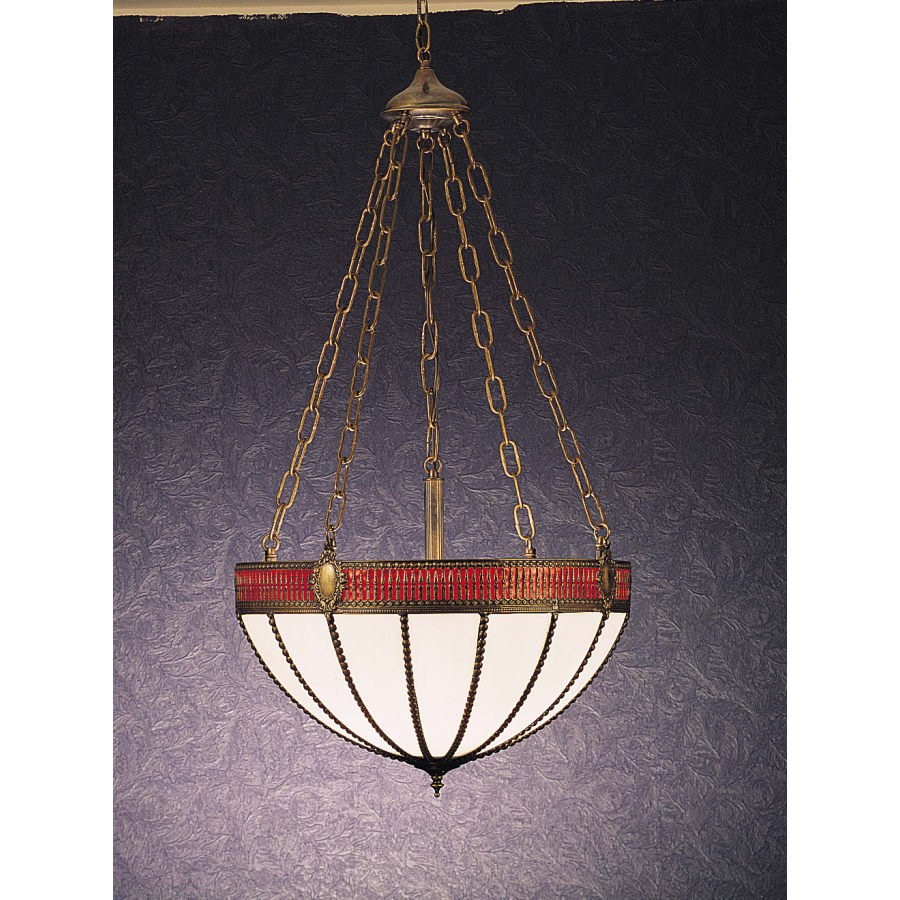 Meyda Tiffany 4 Light 21" Wide Pendant with Handmade Shade - Image 1