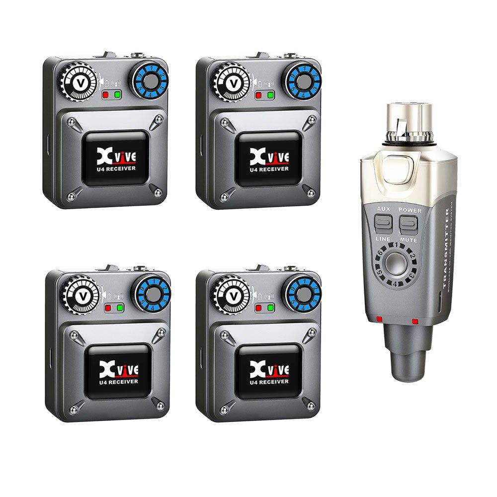 Xvive U4R4 Wireless In Ear Monitor System w/ 4 Receivers - Image 1