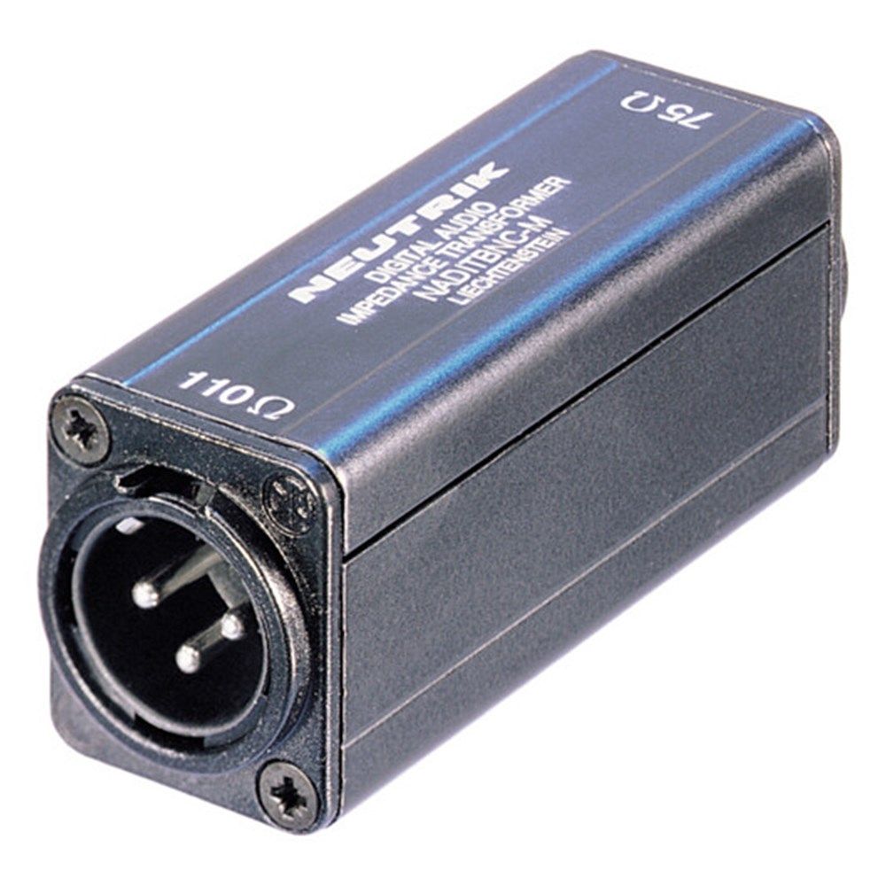Neutrik NADITBNC-M 110/75 Ohm Impedance X-former: BNC to Male XLR - Image 1