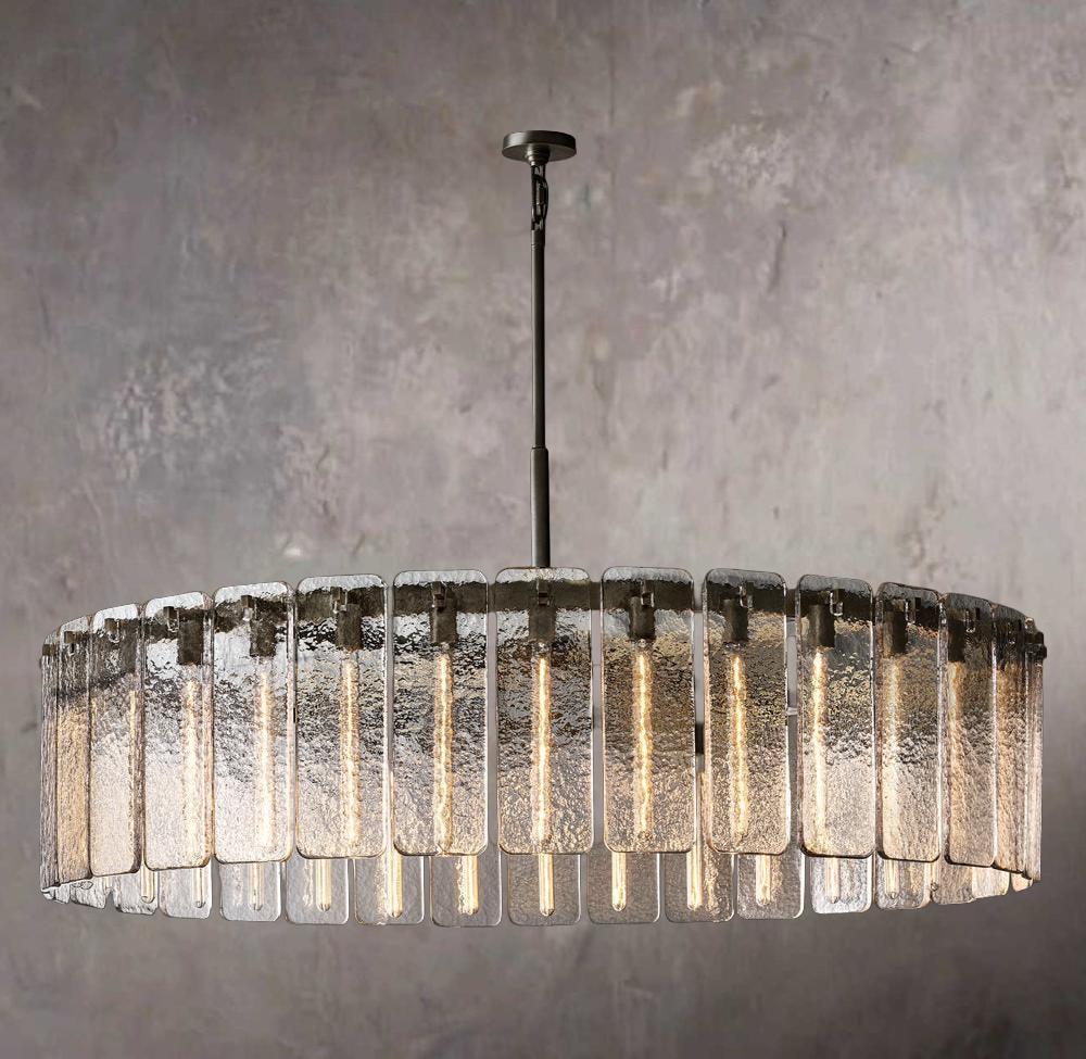 Calamet Round Glass Chandelier 60" - Image 2
