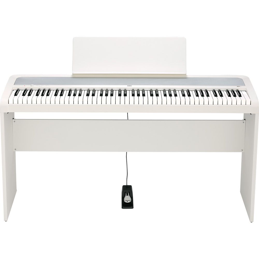 Korg B2 Plus 88-Note Weighted Digital Piano w/ Stand Pack (White) - Image 1