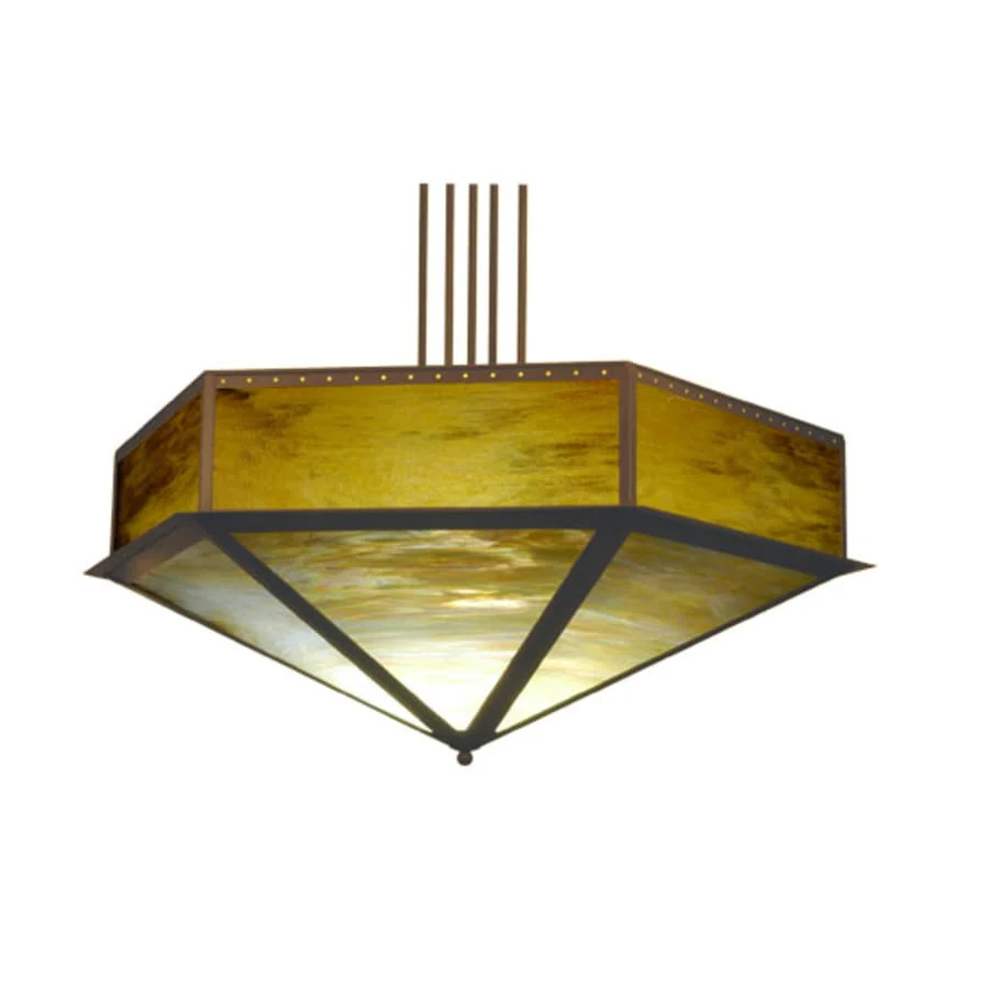Meyda Tiffany Single Light 51" Wide Pendant with Handmade Shade - Image 1